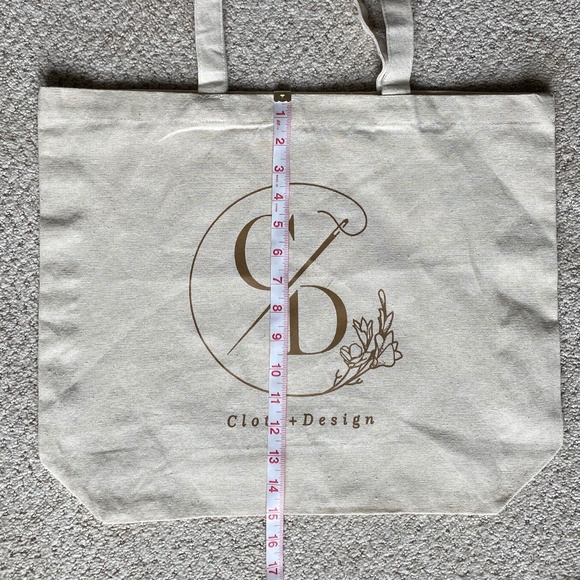 Cloth Design Canvas reusable tote bag - Picture 6 of 7